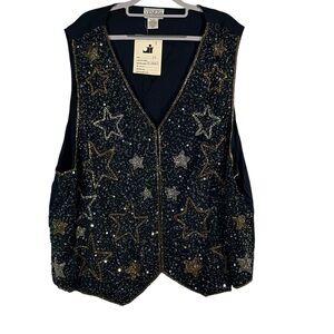 Venezia Vitale rhinestone plus size vest